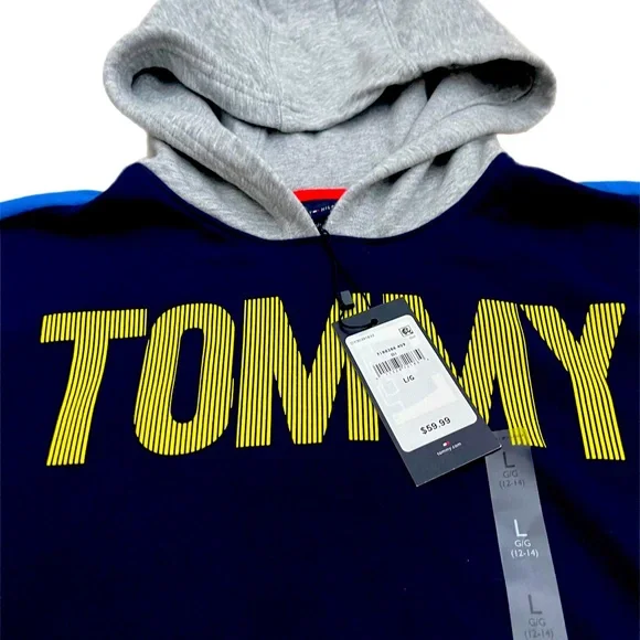 Tommy Hilfiger color-block hoodie for boys size L - Picture 3 of 9